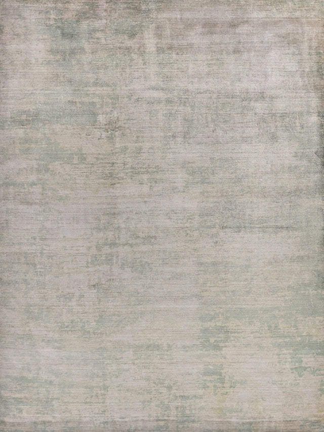 Exquisite Rugs Enzo Hand Loomed Bamboo Silk in 2525 Beige/Green 8' x 10' Area Rug