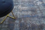 Exquisite Rugs Antolini Hand Loomed Bamboo Silk in 2528 Blue/Gray 10' x 14' Area Rug
