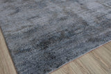 Exquisite Rugs Antolini Hand Loomed Bamboo Silk in 2528 Blue/Gray 8' x 10' Area Rug
