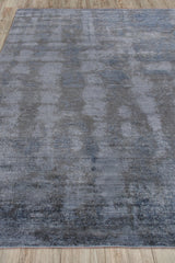 Exquisite Rugs Antolini Hand Loomed Bamboo Silk in 2528 Blue/Gray 9' x 12' Area Rug
