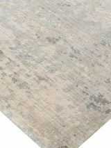 Exquisite Rugs Roset Hand Loomed Bamboo Silk in 2531 Beige/Blue 10' x 14' Area Rug