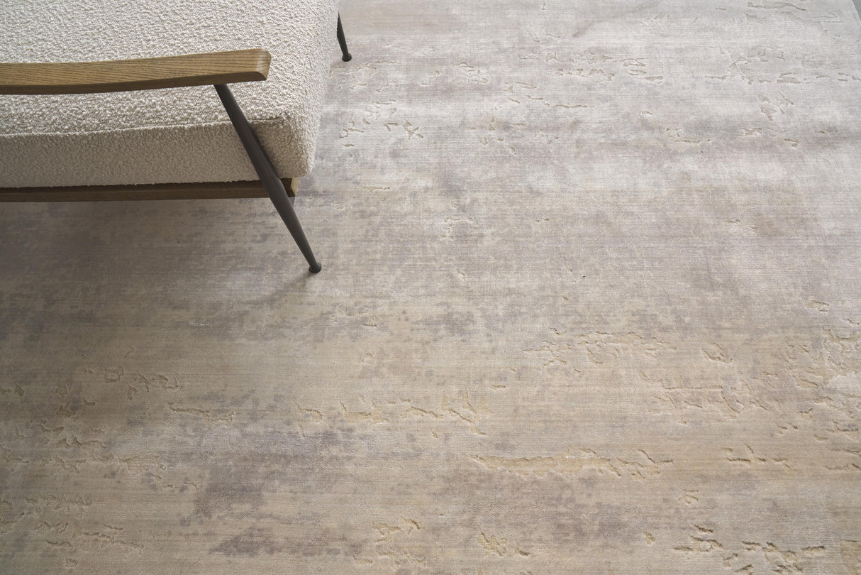 Exquisite Rugs Roset Hand Loomed Bamboo Silk in 2531 Beige/Blue 10' x 14' Area Rug