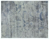 Exquisite Rugs Reflections Hand Loomed Bamboo Silk in 2533 Gray/Blue 8' x 10' Area Rug