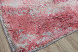 Exquisite Rugs Antolini Hand Loomed Bamboo Silk in 2535 Red/Gray 10' x 14' Area Rug