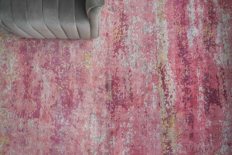 Exquisite Rugs Antolini Hand Loomed Bamboo Silk in 2535 Red/Gray 12' x 15' Area Rug