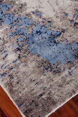 Exquisite Rugs Roset Hand Loomed Bamboo Silk in 2536 Silver/Blue 12' x 15' Area Rug