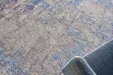 Exquisite Rugs Roset Hand Loomed Bamboo Silk in 2536 Silver/Blue 6' x 9' Area Rug