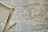 Exquisite Rugs Cassina Hand Loomed Bamboo Silk in 2538 Ivory/Light Blue 6' x 9' Area Rug