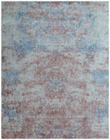 Exquisite Rugs Cassina Hand Loomed Bamboo Silk in 2539 Blue/Pink 8' x 10' Area Rug