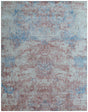 Exquisite Rugs Cassina Hand Loomed Bamboo Silk in 2539 Blue/Pink 8' x 10' Area Rug