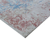 Exquisite Rugs Cassina Hand Loomed Bamboo Silk in 2539 Blue/Pink 8' x 10' Area Rug