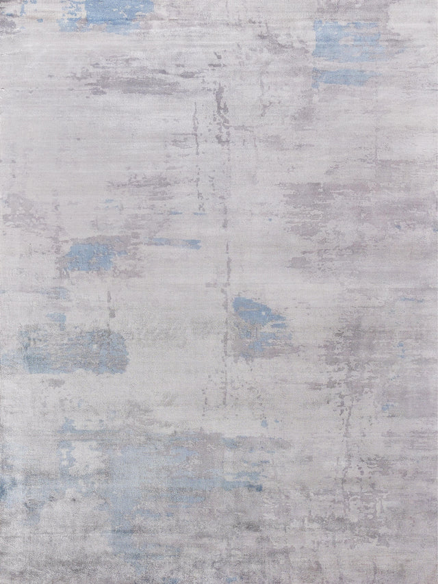 Exquisite Rugs Cassina Hand Loomed Bamboo Silk in 2541 Gray/Blue 8' x 10' Area Rug