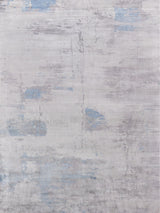 Exquisite Rugs Cassina Hand Loomed Bamboo Silk in 2541 Gray/Blue 6' x 9' Area Rug