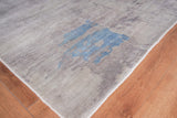 Exquisite Rugs Cassina Hand Loomed Bamboo Silk in 2541 Gray/Blue 6' x 9' Area Rug