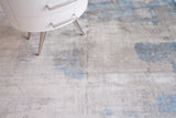 Exquisite Rugs Cassina Hand Loomed Bamboo Silk in 2541 Gray/Blue 6' x 9' Area Rug