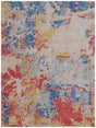 Exquisite Rugs Reflections Hand Loomed Bamboo Silk in 2542 Blue/Multi 8' x 10' Area Rug