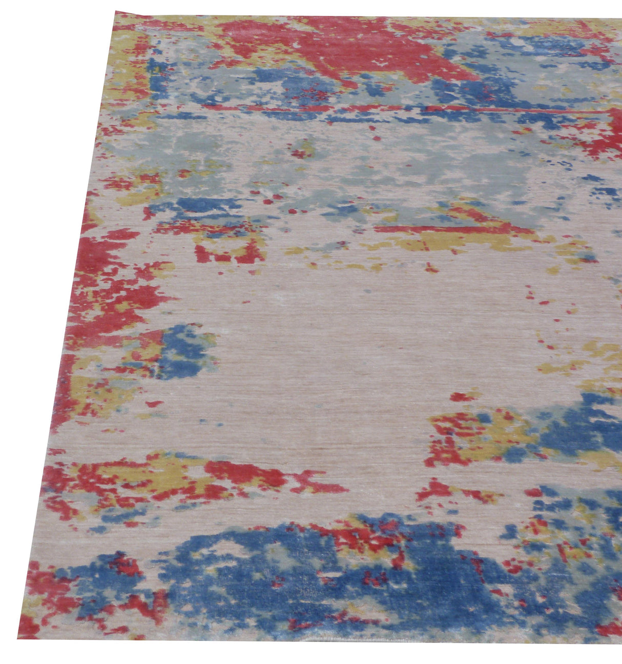 Exquisite Rugs Reflections Hand Loomed Bamboo Silk in 2542 Blue/Multi 8' x 10' Area Rug