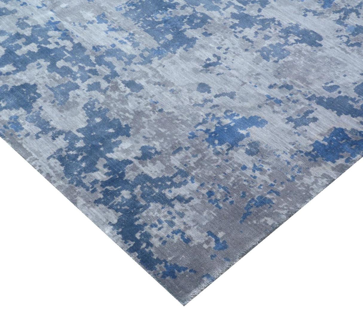 Exquisite Rugs Antolini Hand Loomed Bamboo Silk in 2544 Blue/Multi 8' x 10' Area Rug