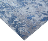 Exquisite Rugs Antolini Hand Loomed Bamboo Silk in 2544 Blue/Multi 8' x 10' Area Rug