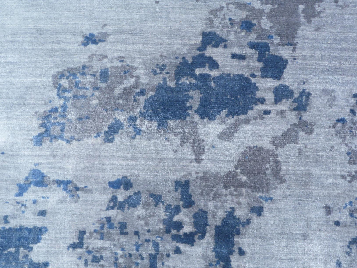 Exquisite Rugs Antolini Hand Loomed Bamboo Silk in 2544 Blue/Multi 8' x 10' Area Rug