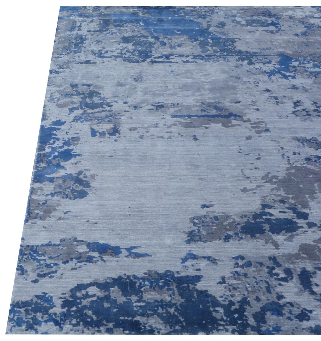Exquisite Rugs Antolini Hand Loomed Bamboo Silk in 2544 Blue/Multi 8' x 10' Area Rug