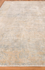 Exquisite Rugs Cassina Hand Loomed Bamboo Silk in 2546 Blue/Ivory 12' x 15' Area Rug