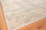 Exquisite Rugs Cassina Hand Loomed Bamboo Silk in 2546 Blue/Ivory 6' x 9' Area Rug