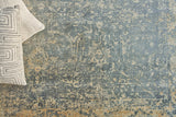Exquisite Rugs Cassina Hand Loomed Bamboo Silk in 2547 Silver/Ivory 9' x 12' Area Rug