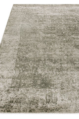 Exquisite Rugs Cassina Hand Loomed Bamboo Silk in 2548 Charcoal/Green 12' x 15' Area Rug