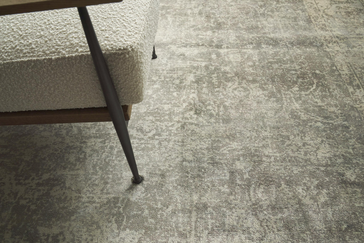 Exquisite Rugs Cassina Hand Loomed Bamboo Silk in 2548 Charcoal/Green 6' x 9' Area Rug
