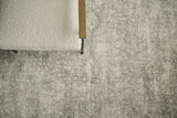 Exquisite Rugs Cassina Hand Loomed Bamboo Silk in 2548 Charcoal/Green 6' x 9' Area Rug