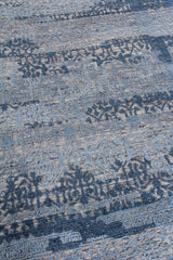 Exquisite Rugs Cadence Hand Knotted Wool/Bamboo Silk in 2566 Light Blue/Gray 10' x 14' Area Rug