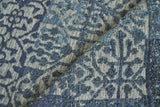 Exquisite Rugs Cadence Hand Knotted Wool/Bamboo Silk in 2567 Navy Blue/Gray 12' x 15' Area Rug