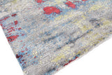 Exquisite Rugs Reflections Hand Loomed Bamboo Silk in 2616 Ivory/Blue/Red 10' x 14' Area Rug