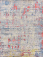 Exquisite Rugs Reflections Hand Loomed Bamboo Silk in 2616 Ivory/Blue/Red 6' x 9' Area Rug