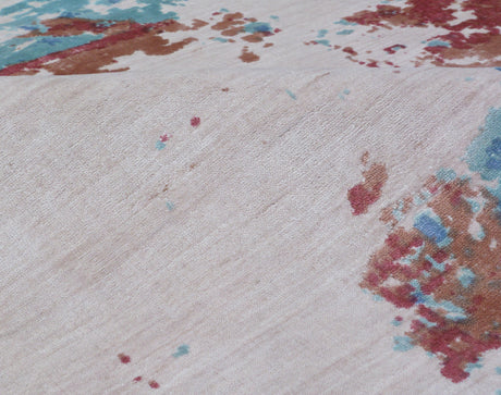 Exquisite Rugs Antolini Hand Loomed Bamboo Silk in 2618 Red/Multi 8' x 10' Area Rug