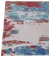 Exquisite Rugs Antolini Hand Loomed Bamboo Silk in 2618 Red/Multi 8' x 10' Area Rug
