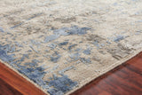 Exquisite Rugs Reflections Hand Loomed Bamboo Silk in 2620 Beige/Blue 9' x 12' Area Rug