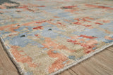 Exquisite Rugs Reflections Hand Loomed Bamboo Silk in 2621 Blue/Black 9' x 12' Area Rug