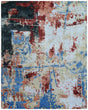 Exquisite Rugs Antolini Hand Loomed Bamboo Silk in 2622 Ivory/Blue 8' x 10' Area Rug