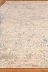 Exquisite Rugs Roset Hand Loomed Bamboo Silk in 2623 Beige/Blue 9' x 12' Area Rug