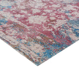Exquisite Rugs Antolini Hand Loomed Bamboo Silk in 2624 Pink/Blue 8' x 10' Area Rug