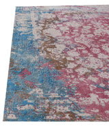 Exquisite Rugs Antolini Hand Loomed Bamboo Silk in 2624 Pink/Blue 8' x 10' Area Rug
