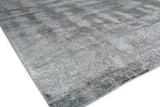 Exquisite Rugs Antolini Hand Loomed Bamboo Silk in 2634 Silver/Multi 8' x 10' Area Rug