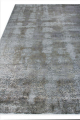 Exquisite Rugs Antolini Hand Loomed Bamboo Silk in 2634 Silver/Multi 8' x 10' Area Rug