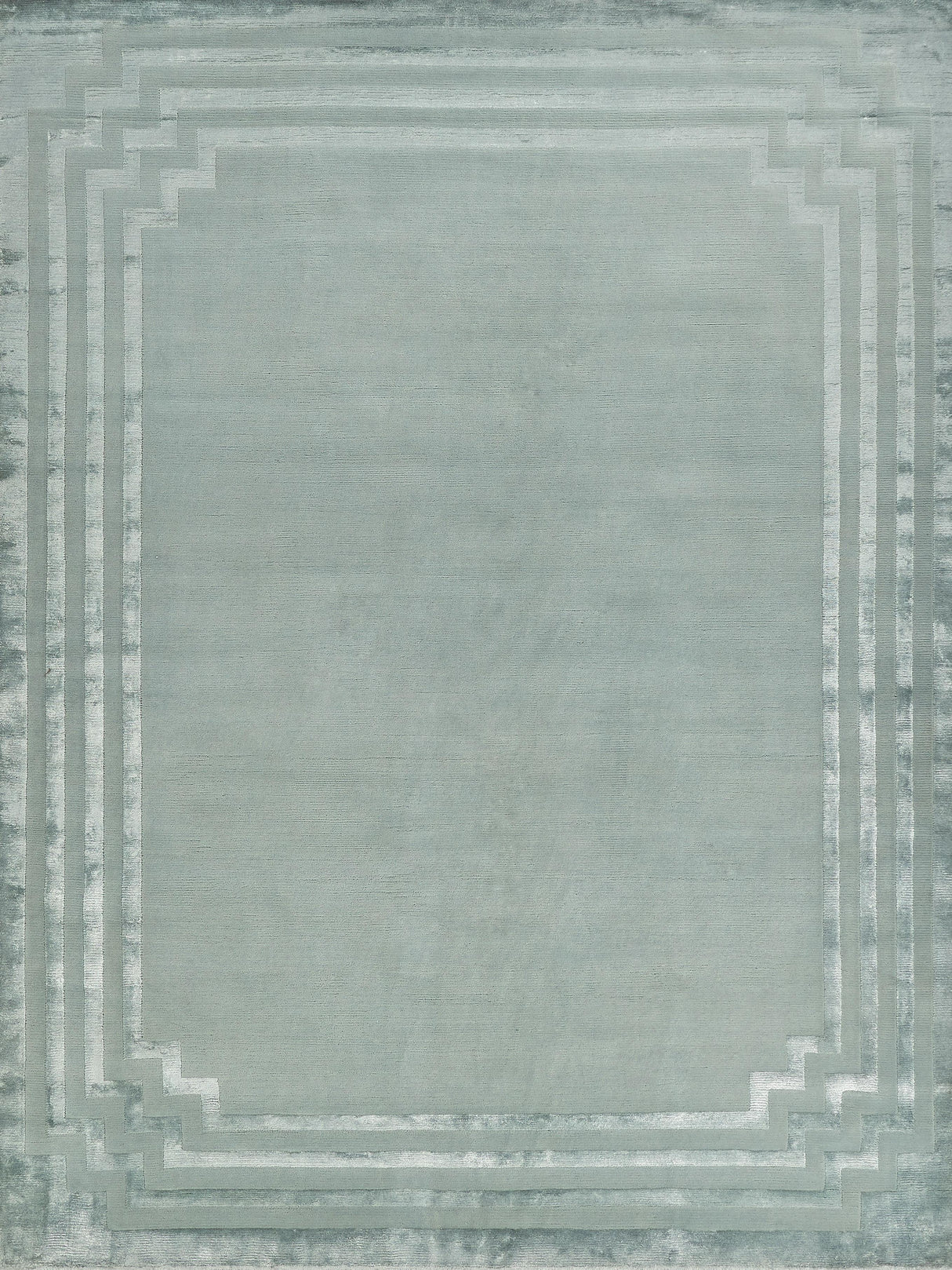 Exquisite Rugs Vero Hand Knotted Wool/Bamboo Silk in 2688 Aqua/Blue 8' x 10' Area Rug