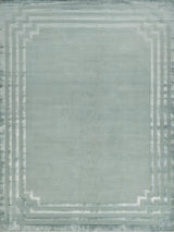 Exquisite Rugs Vero Hand Knotted Wool/Bamboo Silk in 2688 Aqua/Blue 8' x 10' Area Rug