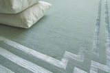 Exquisite Rugs Vero Hand Knotted Wool/Bamboo Silk in 2688 Aqua/Blue 8' x 10' Area Rug