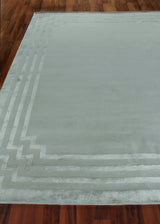 Exquisite Rugs Vero Hand Knotted Wool/Bamboo Silk in 2688 Aqua/Blue 8' x 10' Area Rug