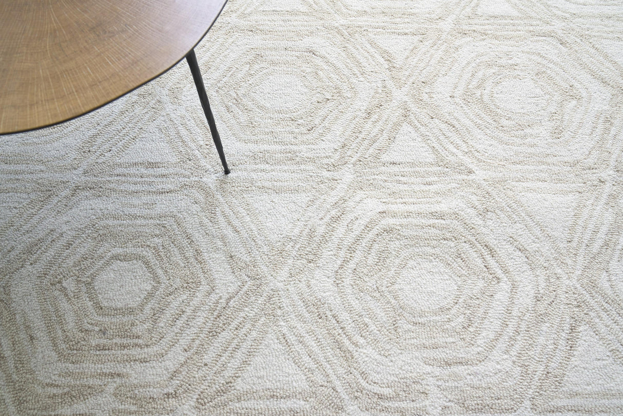 Exquisite Rugs Caprice Hand-tufted New Zealand Wool 2710 Beige/Ivory 4' x 6' Area Rug